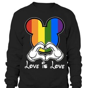 Love Is Love LGBT Pride Sweatshirt Equality Rainbow Crewneck Pullover 05